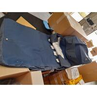 Cover Only - Seat Back Legrest - Standard Size Phase 3 Series - suits 40 Square Back - Juno Cornflower /  Polysoft Extreme Navy