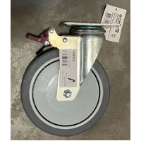 150MM GREY URETHANE SWIVEL PLATE BRAKE CASTOR EHI