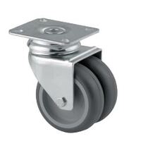 Tente 75mm Swivel Twin CASTOR W/ Square Plate