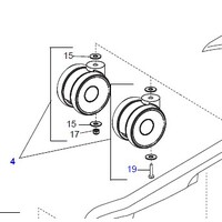 Arjo Alenti/Miranti - 125mm Non Braked CASTOR - Each