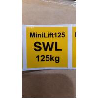 MiniLift 125 SWL Sticker