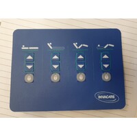 Invacare CS7 Footboard Nurse Control Membrane Switch Panel - (WITHOUT TRENDELENBURG)