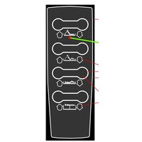 Moteck,HD-08-3-01-H30-0X0F  8 Buttons, 8 Pins HANDSET - Black