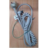 Dewert Curly Mains Power Lead With External Earth Wire