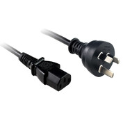 3M Wall To C13 Power Cable, Straight, Black