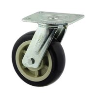 Heavy Duty Fabricated Steel, Swivel ISO Plate castor with 200mm Polyurethane wheel