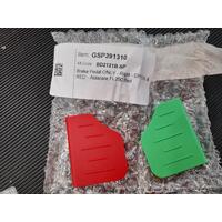 Aidacare FL250 RHS Brake Pedal Covers ONLY - Green And Red - Set