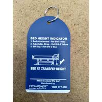 Bed Height Indicator Tag Blue Each