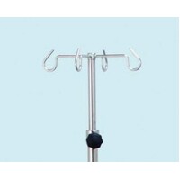 Wissner-Bosselhoff Bed FEEDING IV POLE W/Four Hooks - Adjustable