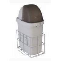 Clinicart 9 Litre Waste BIN With Lid, Basket, Side Rail - 255 x 170 x 315mm