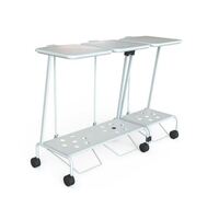 Kcare Linen Trolley, Triple, Foot Operated - complete trolley - Epoxy