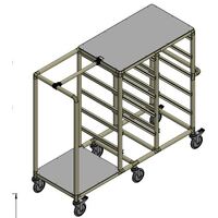 Laundry Valet TROLLEY - Beige With 2 Brake 125mm Castors