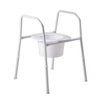 K Care Over Toilet Chair Frame With Clip On Seat And Splashguard