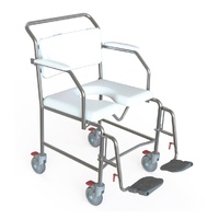 Kcare TRANSIT MOBILE SHOWER COMMODE WITH SWINGAWAY FOOTRESTS - 600MM