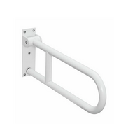 Hinged Toilet Grab Bar, 600mm - White