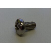 M6 x 12mm Pan Head Screw 304 Stainless Steel - Phillips Head - Each