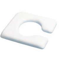 K Care Handmade Padded Commode Seat - Open Front White - Standard - 44cm