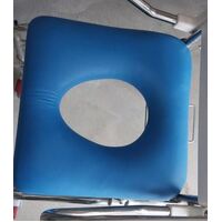 KCare Shower Commode - Custom Handmade Rear Opening Seat - Dartex - BLUE