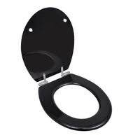 Heavy Duty Black TOILET SEAT