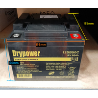 Drypower Sealed Lead Acid (SLA) Battery - 12v 50Ah