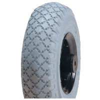 260x85 (3.00x4) Pneumatic Tyre - Stud Tread - Grey