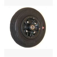 Glide 8" 200 x 50 Aluminium Hub Black Solid CASTOR