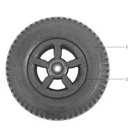 Otto Bock 14" Black Block Tread And Puncture Proof Rear Tyre