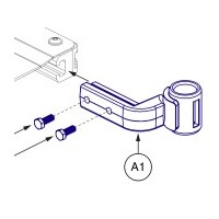 Quantum TB3 Style Swingaway Footrest RECEIVER/BRACKET