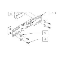 Quickie Iris Jay, Size 6" x 4", LHS SWING AWAY LATERAL KIT, Included Base and Cover