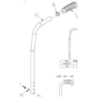 Ki Mobility, Catalyst, Back POST Tall 8 Degree Assembly With Standard PUSH HANDLE