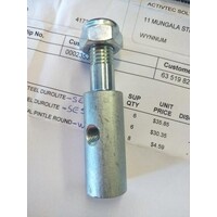 19mm Solid Pintle 45mm Long - Zinc Plated - Round