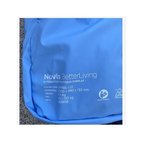 Novis, 2000 x 880 x 130mm To Suit Better Living Overlay Mattress TOP COVER - Blue