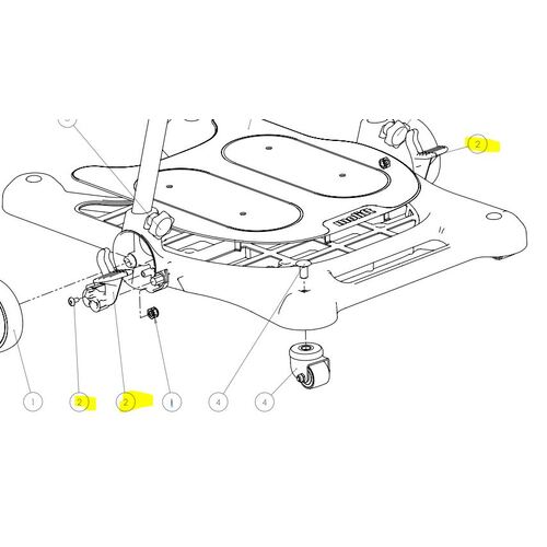 Molift Raiser Pro Brake PEDAL SET Included Screws and Grease