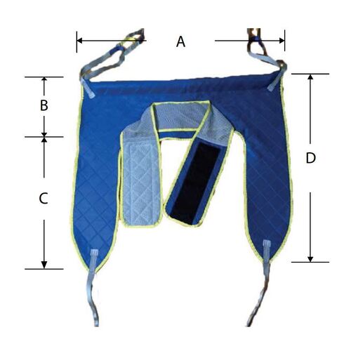 Lift Assist Hygiene Quilt Velcro Sling Large