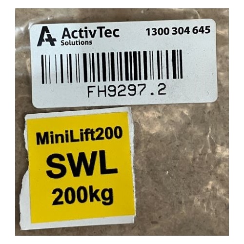 MiniLift 200 SWL Sticker