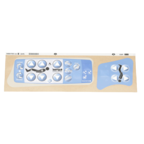 Hill-Rom Versacare L/H Headend Caregiver Membrane Without Nurse Call and Boost LABEL/MEMBRANE