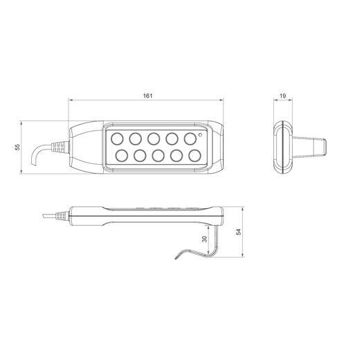 Moteck, HC-10-4-01-H30-0F0F, 10 Buttons, HANDSET