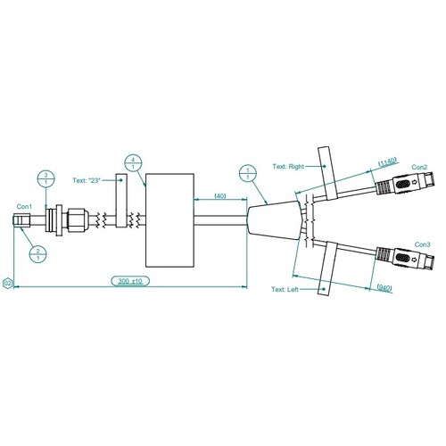 Linet Siderail PVC Y CABLE To Control Box - See Attributes For More Detail