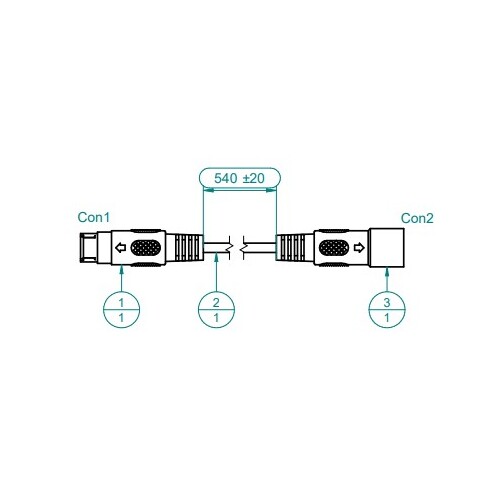 Linet LF Or RF Foot Siderail Control PVC CABLE - See Attribute