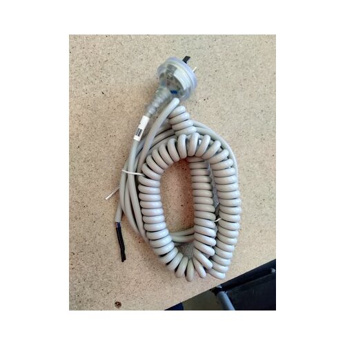 Dewert Hardwired Curly Power Lead - No Earth