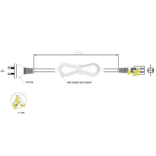 Timotion, TAC-A000-001 2000mm CABLE Only