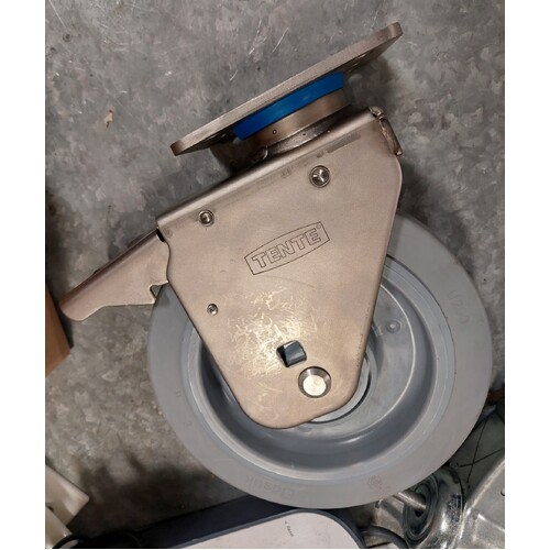 Tente 200mm Brake Scout Series Castor, Plate (120mm x 65mm plate)