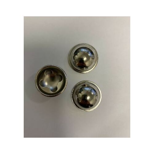 Axle CAP Round /Dome To Suit 6mm Shaft Zinc Plated Push On (Pack of 20)