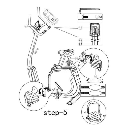 York LC-UB Upright Bike PEDAL SET