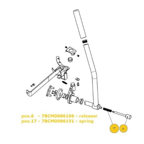 Borcad Examination Chair RELEASER/BUTTON