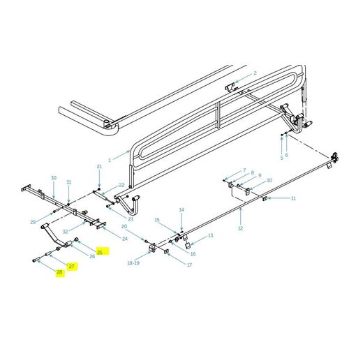 Select Medical Trolley M10 x 50 Button Socket SCREW