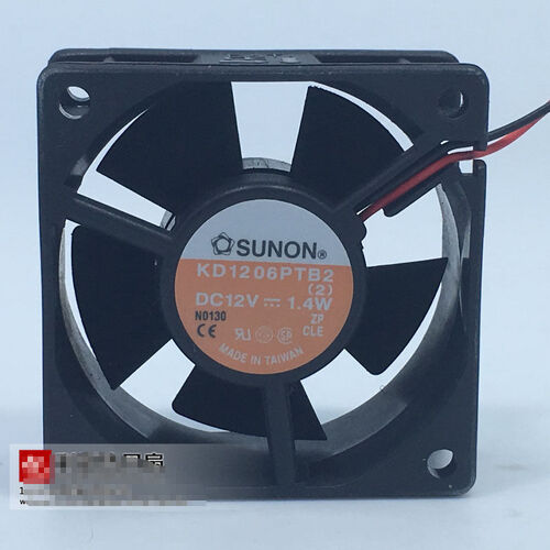 SUNON 6025 6CM 12V 1.4W KD1206PTB2 Silent Cooling Fan 2pin