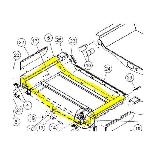 Hill Rom, Versacare P3201H Moving Foot Section SVC, WELD