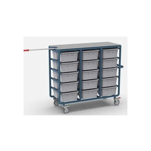 30 Tub Personal LINEN TROLLEY, Bluestone Colour