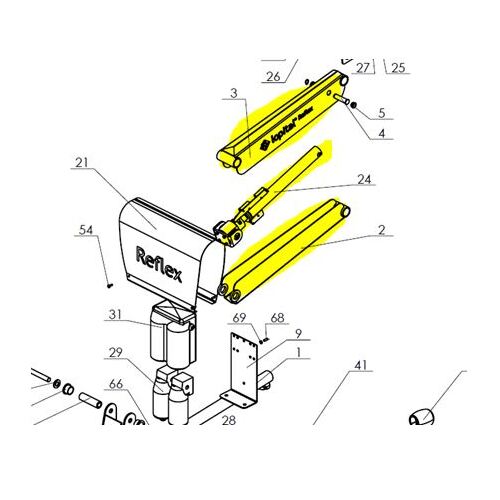 Lopital Reflex, Shower Commode, SPINDLE SET Complete